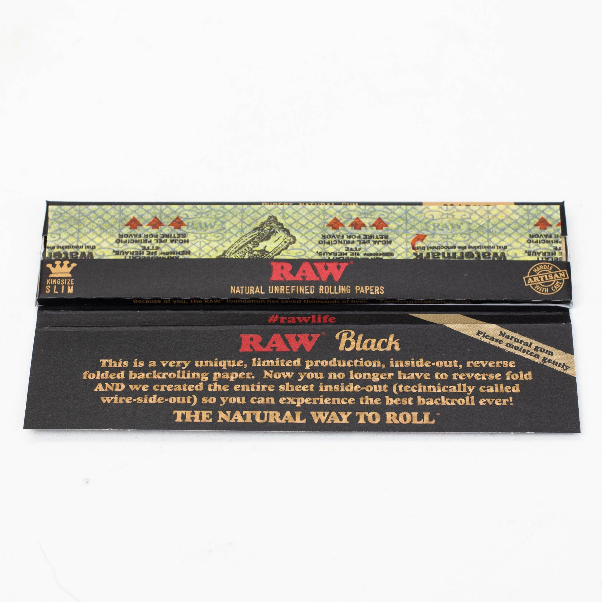 RAW Black Inside Out King Slim Rolling Paper_1