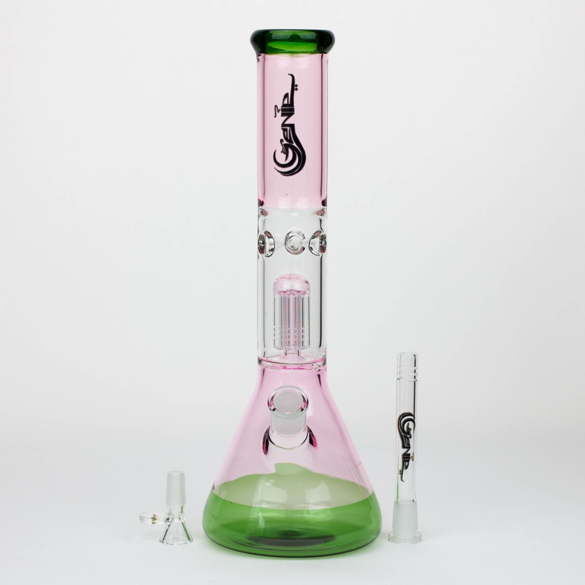 14.5" Genie - Tree Arms Two Tone Glass Water Bong_1