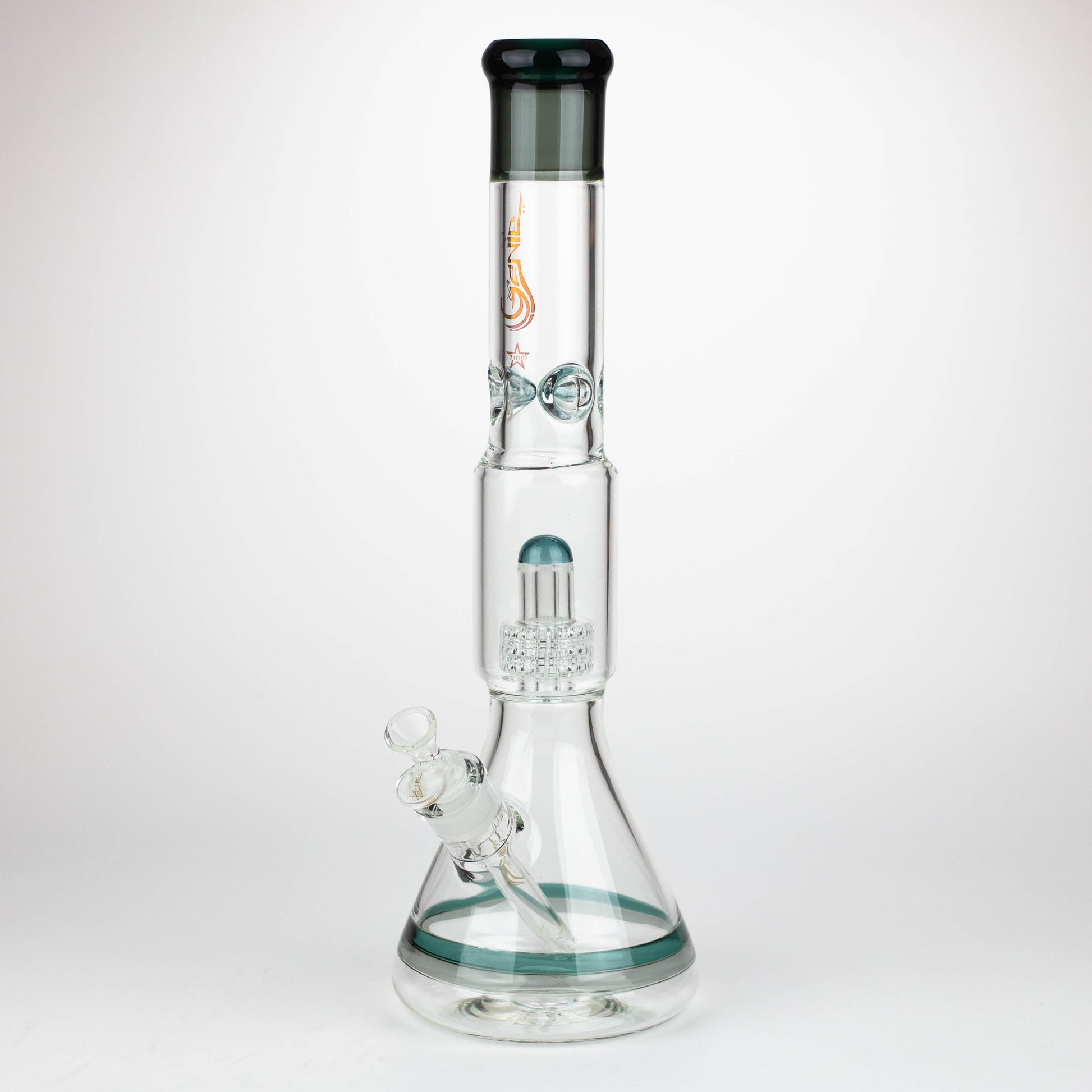 GENIE | 17" Shower Head Percolator 7mm Glass Water Bongs_7