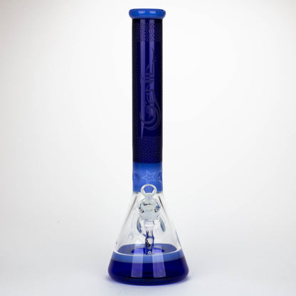 Genie | 17" Sandblasted Artwork Tube 7mm Glass Water Bong_14