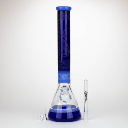 Genie | 17" Sandblasted Artwork Tube 7mm Glass Water Bong_6