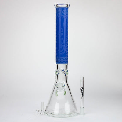 Genie | 17" Sandblasted Artwork Tube 7mm Glass Water Bong_5