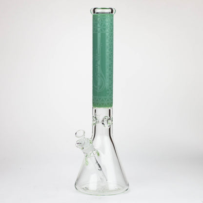 Genie | 17" Sandblasted Artwork Tube 7mm Glass Water Bong_9