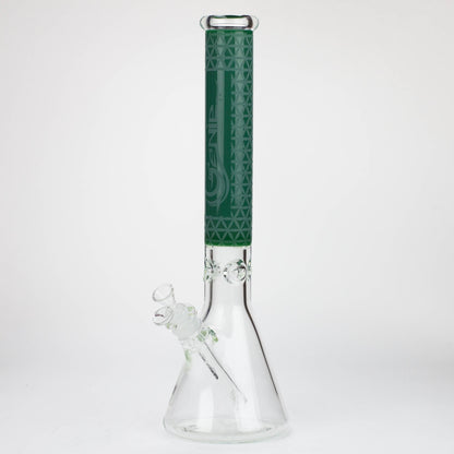 Genie | 17" Sandblasted Artwork Tube 7mm Glass Water Bong_8