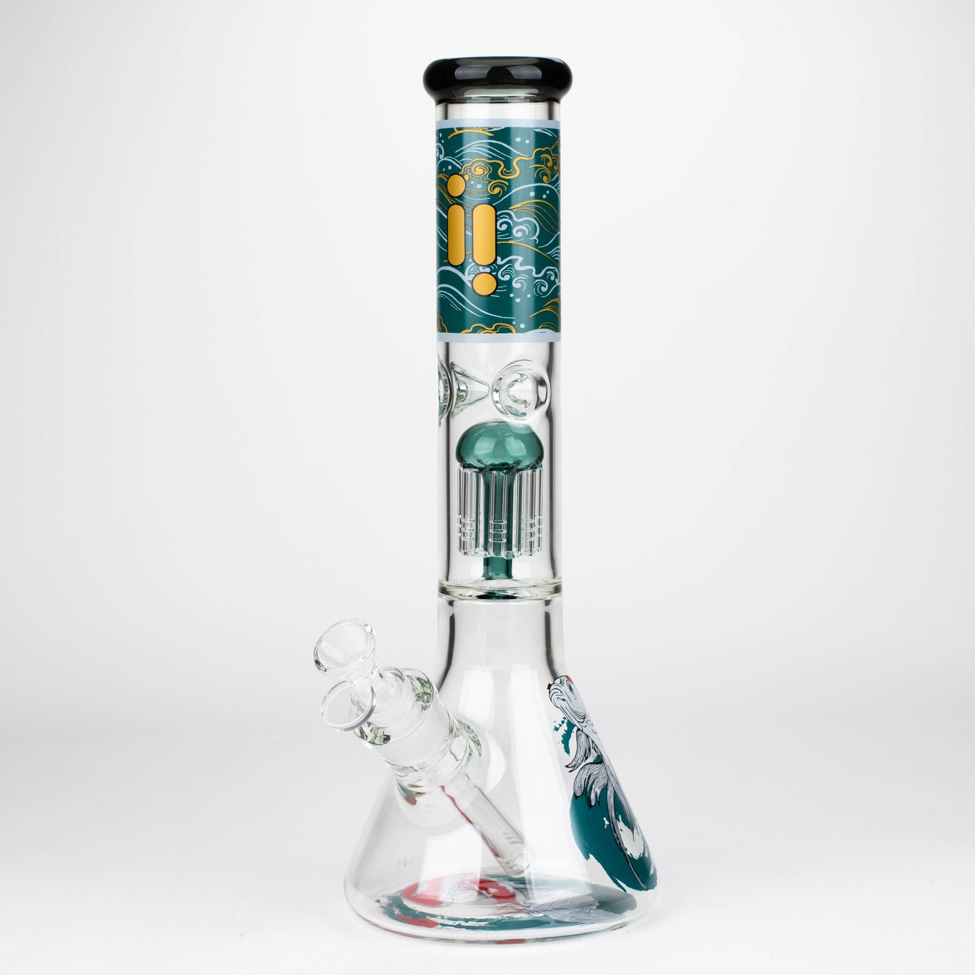 Infyniti | Untamed 14" 7 mm Classic Beaker Water Bong - Koi Fish_0